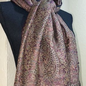 NWOT Stunning World Market Paisley Scarf With Fringe